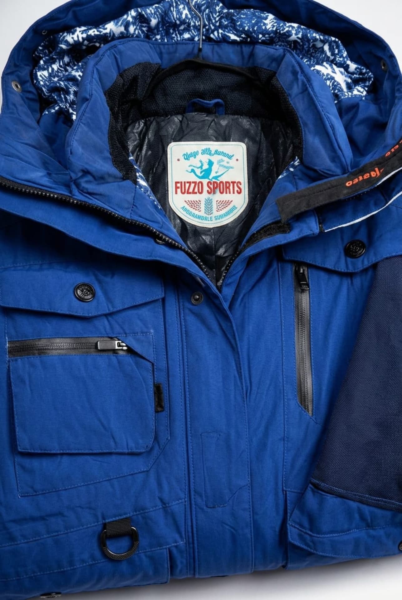 Fuzzo Sports blue winter ski jacket - Thumbnail 4